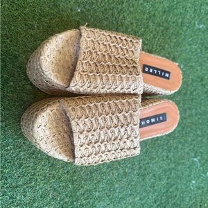 Simon Miller Natural Raffia Blackout Slides